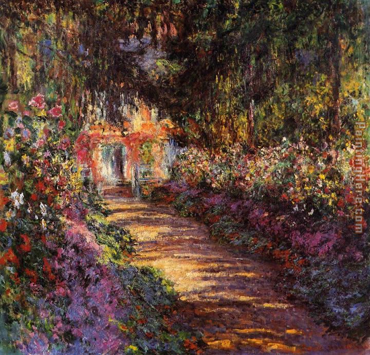 The Flowered Garden painting - Claude Monet The Flowered Garden art painting